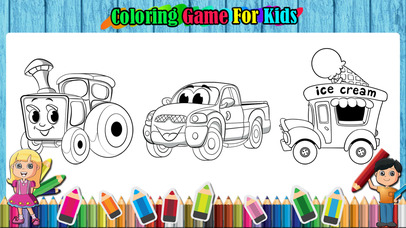 Speed Car Coloring Book Games For Kids screenshot 2