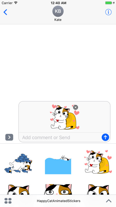 Happy Cat Animated Stickers screenshot 2