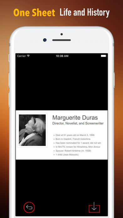 Biography and Quotes for Marguerite Duras screenshot 2