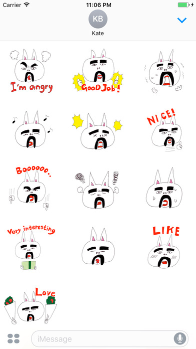 Anwyll The Funny Uncle Rabbit Stickers screenshot 3