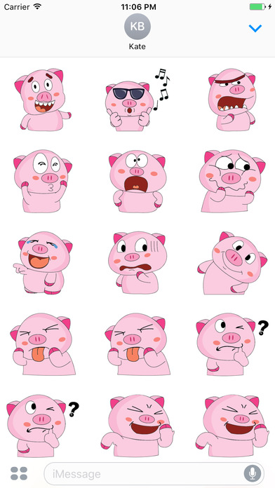 Cutest Funny Pig Sticker screenshot 2