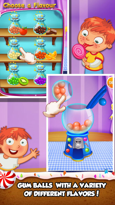 Bubble Gum Factory - Gumball Candy Maker Food Game screenshot 4