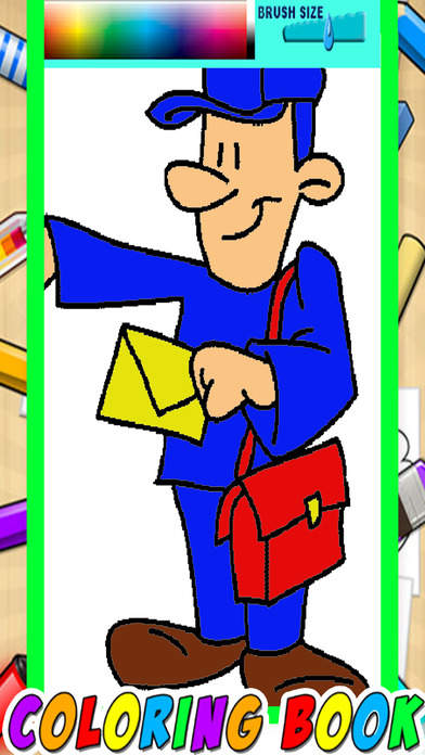 Hero Postman Game Coloring Page Free For Kids screenshot 2