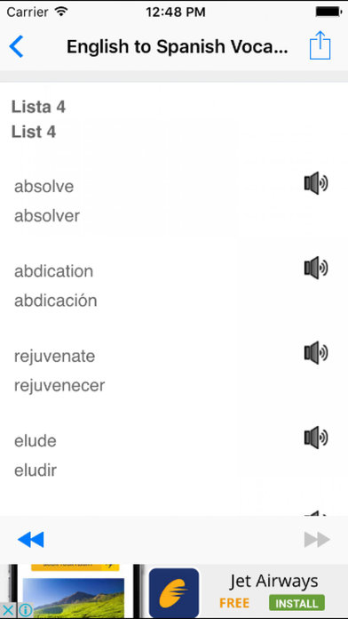 English to Spanish Vocabulary -Improve Words Power screenshot 3