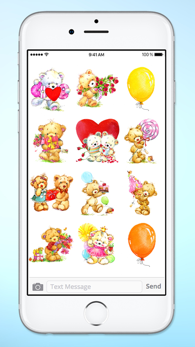 Teddy Bear Birthday and Love Sticker Pack screenshot 4