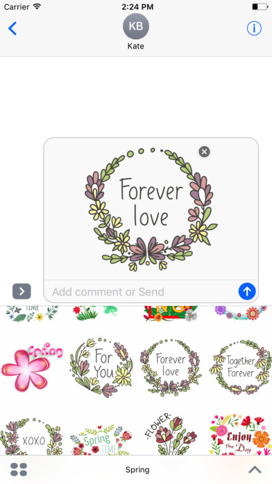 Spring Emoji Stickers for iMessage screenshot 2