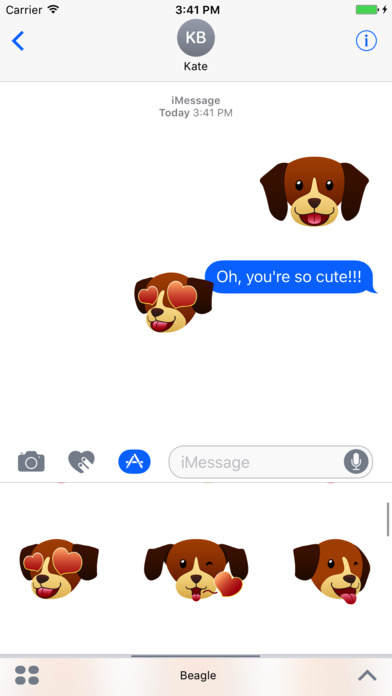 Beagle Stickers for iMessage screenshot 3