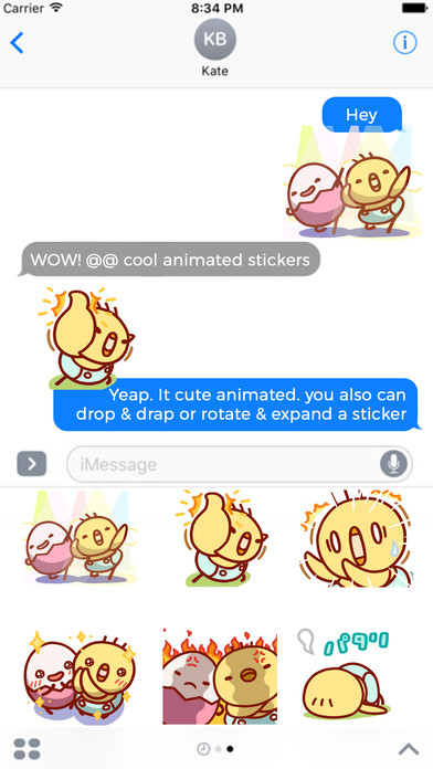 Cute Chicken Animated Stickers screenshot 2