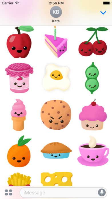 Cutie Food Stickers screenshot 3