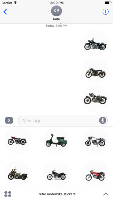 Retro Motorbike Stickers screenshot 2