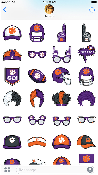 Clemson Tigers Plus Stickers for iMessage screenshot 2