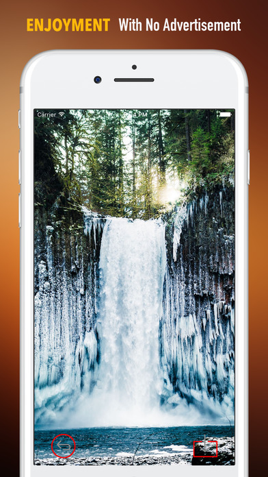 Frozen Waterfall Wallpapers HD- Quotes Backgrouds screenshot 2
