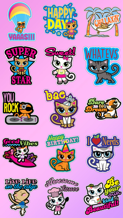Cheeky Chats Cute Emoji Cat Stickers for iMessage screenshot 3