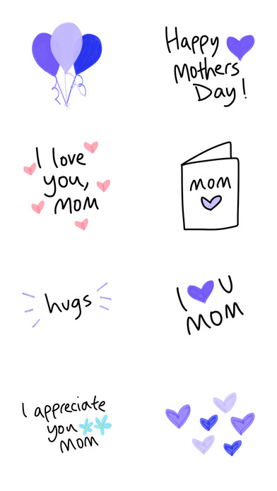 Mother's Day stickers for iMessage - photo & cards screenshot 2