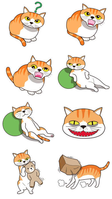 Ginger Tabby Cat Stickers! screenshot 3