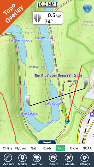 Thirlmere Lakes NP HD GPS charts Navigator screenshot 3