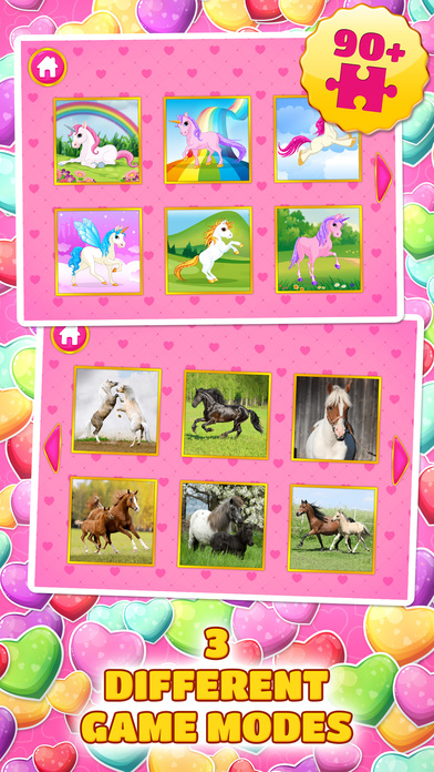 Ponies & Unicorns Puzzles for Kids & Little Girls screenshot 3