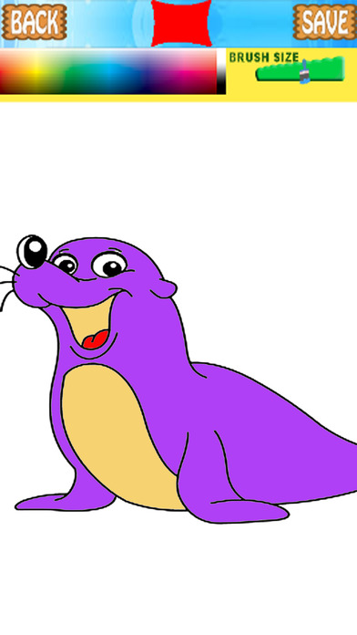 Coloring Book Game Sea Lion For Children screenshot 2