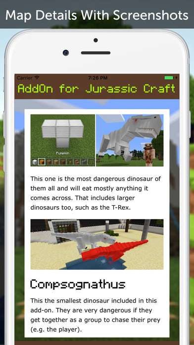 Jurassic Craft AddOn for Minecraft Pocket Edition screenshot 3