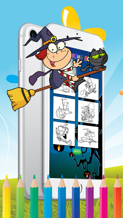 The Witch coloring book game for kids toddlers screenshot 2