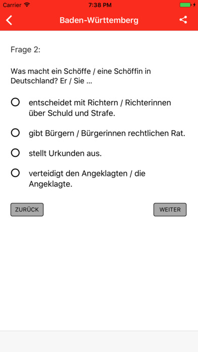 Einbürgerungstest Baden-Württemberg screenshot 3