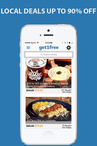 Get1Free – San Diego's Best Local Coupons screenshot 3