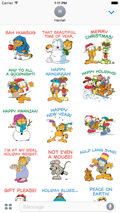 Garfield's Jolly Holidays Stickers screenshot 2