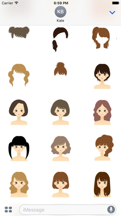 Various hairstyle stickers screenshot 3