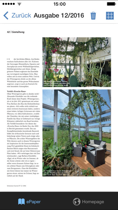 Schweizer Garten Magazin screenshot 3