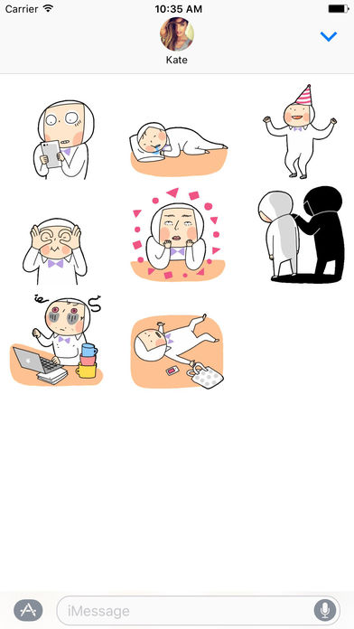 Ugly Boy's Daily Life - Animated GIF Stickers screenshot 2