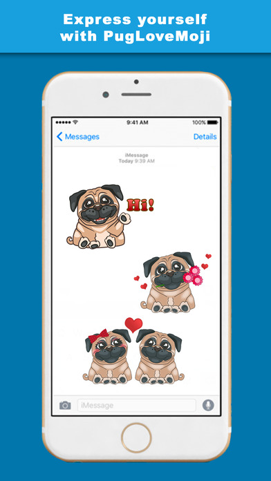 PugLoveMoji - Stickers & Keyboard For Pugs screenshot 4