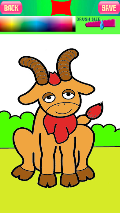 Toddler Coloring Page Game Goat Farm Version screenshot 2