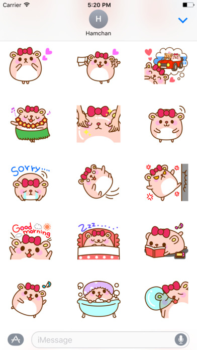 Girls Hamster Sticker screenshot 3