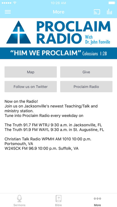 Proclaim Radio - John Fonville screenshot 3