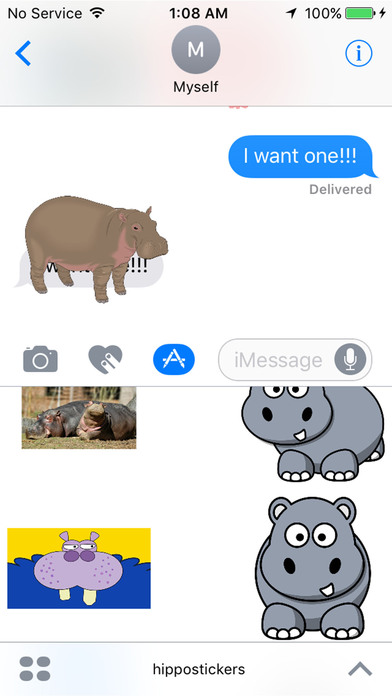 Hippo Stickers for iMessage screenshot 4