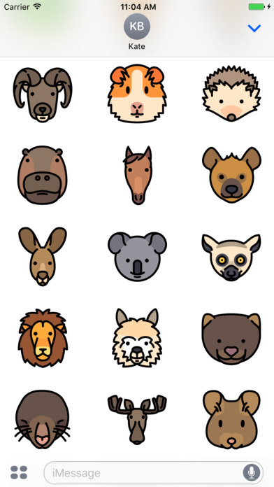 Animal Face Stickers screenshot 4