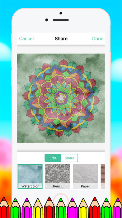 Florals Mandala Coloring Page For Adults screenshot 4