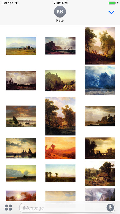 Albert Bierstadt Artworks Stickers screenshot 3