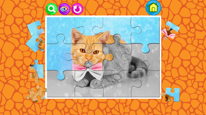 Beautiful cat jigsaw puzzle games for kids toddles screenshot 2