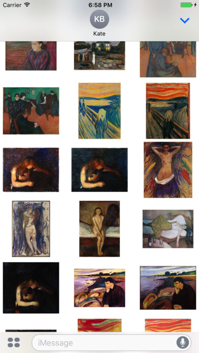 Edvard Munch Paintings for iMessage screenshot 3