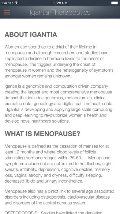 Igantia Therapeutics App for Women's Health screenshot 3