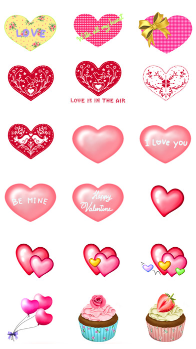 Love and Valentine Hearts Stickers for Messages screenshot 2