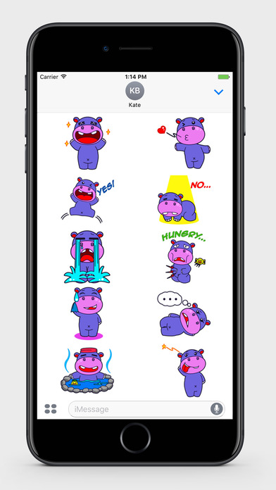 Little Hippo Stickers screenshot 3