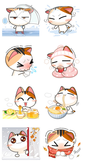 Kawaii Cat Stickers : New screenshot 4