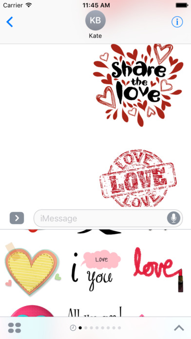 Valentine Love Stickers for iMessage screenshot 4