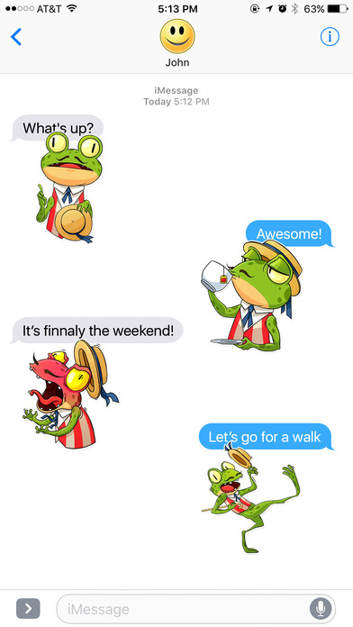 Frog in the Hat Stickers screenshot 3