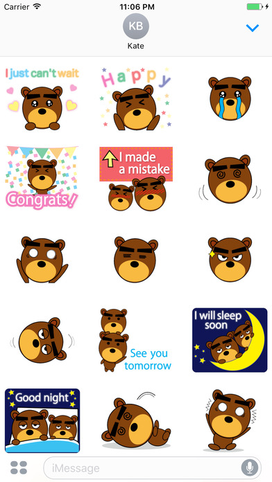 A Chocolate Bear Stickers screenshot 2