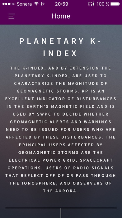 Planetary K-index screenshot 2