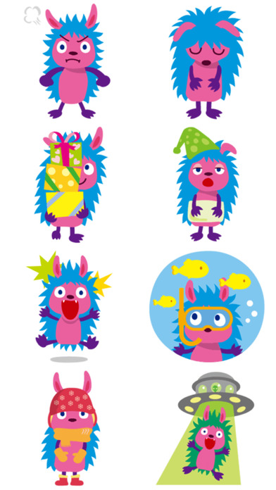 Colorful Hedgehog > Stickers! screenshot 4