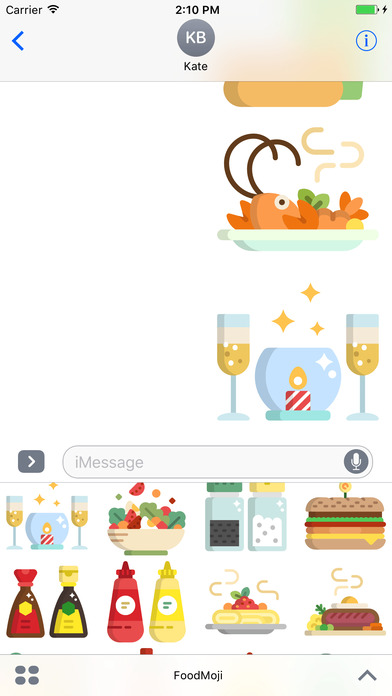 FoodMoji - Delicious Dinner Stickers screenshot 2
